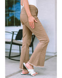 Azura Exchange Khaki High Waist Flare Jeans - 16 US