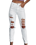Azura Exchange High Waist Distressed Skinny Jeans - 10 US