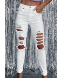 Azura Exchange High Waist Distressed Skinny Jeans - 12 US