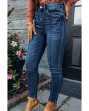 Azura Exchange Seamed High Waist Skinny Fit Jeans - 10 US