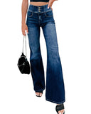 Azura Exchange Elastic Waistband Flare Jeans - 14 US