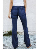 Azura Exchange Elastic Waist Flare Jeans - S