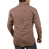 Mens FLANNELETTE SHIRT Check 100% COTTON Flannel Vintage Long Sleeve - 97 (Full Placket) - XL