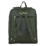 Pierre Cardin Rustic Womens Leather Backpack Bag Handbag Back Pack Travel  - Olive