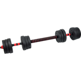 20kg Adjustable Rubber Dumbbell Set Barbell Home GYM Exercise Weights