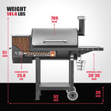 Asmoke AS660N-2 WOOD PELLET GRILL SILVER