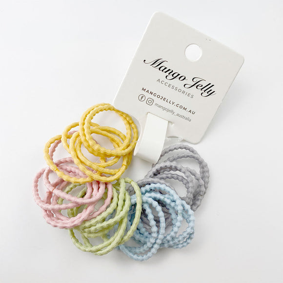 MANGO JELLY Kids Hair Ties (3cm) - Bubbly Milky - Three Pack