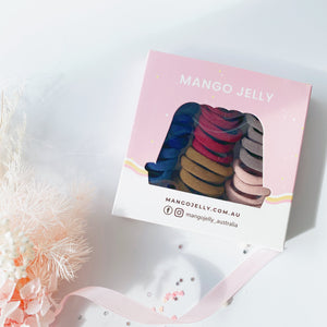 MANGO JELLY Metal Free Hair Ties (3cm) - Earth Tone 36P - Six Pack