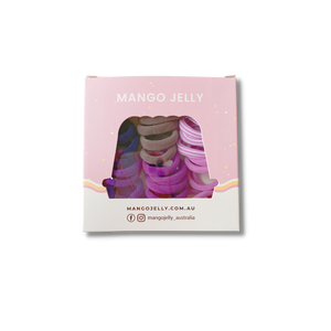 MANGO JELLY Metal Free Hair Ties (3cm) - Magic Purple 36P - One Pack