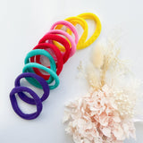 MANGO JELLY Metal Free Hair ties (4.5cm) - Pop Mixed 10P - Twin Pack