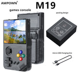 64G White MPOWN M19 Handheld Gaming Console - Retro Arcade & PSP Emulator, 3.5-Inch HD Screen, TV Connectivity, Portable 3D Gaming Device