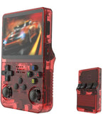 Red Retro Portable Gaming Console with 64GB, 2 Memory Card-3D Games, HD Display, and Dual Joysticks