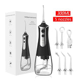 L10 Black Portable Handheld Electric Water Flosser - Rechargeable Teeth Cleaner for Home Use