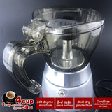 High Pressure Electric Moka Coffee Maker/Cafeteria Espresso 4Cup PC & Aluminum Moka Coffee Pot