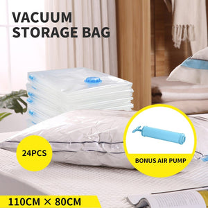 Vacuum Storage Bags Save Space Seal Compressing Clothes Quilt Organizer Saver 24x 110cm x 80cm