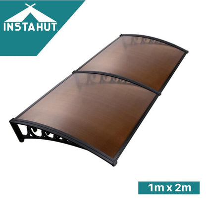 Window Door Awning Shade 1 x 2m - Brown