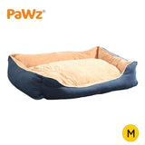 PaWz Pet Bed Mattress Dog Cat Pad Mat Puppy Cushion Soft Warm Washable M Blue