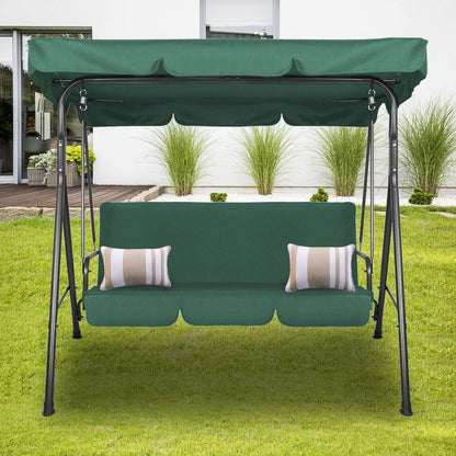 Milano Outdoor Steel Swing Chair - Dark Green