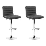 Artiss Set of 2 Bar Stools Kitchen Stool Dining Chairs Grey