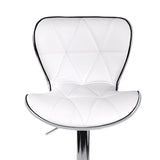 4x Bar Stools RUBY Kitchen Swivel Bar Stool Leather Chairs Gas Lift White