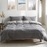 Cosy Club Duvet Cover Quilt Set King Flat Cover Pillow Case Grey Inspired