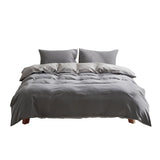 Cosy Club Duvet Cover Quilt Set King Flat Cover Pillow Case Grey Inspired