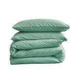 Cosy Club Duvet Cover Quilt Set Flat Cover Pillow Case Essential Green Queen