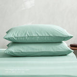 Cosy Club Duvet Cover Quilt Set Flat Cover Pillow Case Essential Green Queen