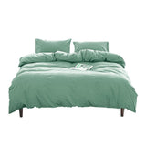 Cosy Club Duvet Cover Quilt Set Flat Cover Pillow Case Essential Green Queen