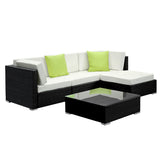 Gardeon 5PC Outdoor Furniture Sofa Set Wicker Garden Patio Pool Lounge