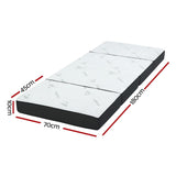 Giselle Bedding Portable Mattress Folding Foldable Foam Floor Bed Tri Fold 180cm