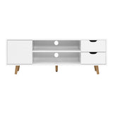 Artiss TV Cabinet Entertainment Unit Stand Wooden Scandinavian 120cm White