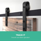 Cefito Sliding Barn Door Hardware Track Set 1.83m