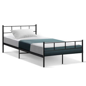 Artiss Metal Bed Frame King Single Size Platform Foundation Mattress Base SOL