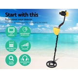 LCD Screen Metal Detector with Headphones - Yellow.