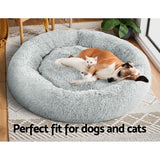 i.Pet Pet Bed Dog Cat 110cm Calming Extra Large Soft Plush Light Grey