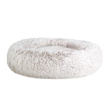 Pet Bed Dog Cat Calming Bed Large 90cm White Sleeping Comfy Cave Washable