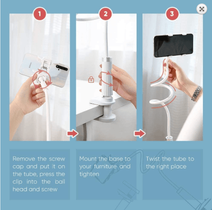 Phone Stand with Flexible Long arm- UGREEN Multifunction (White)