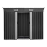 Giantz Garden Shed Outdoor Storage Sheds 2.38x1.31M Tool Metal Base House Grey