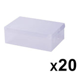 Set of 20 Transparent Stackable Shoe Storage Box