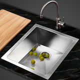 Cefito 39cm x 45cm Stainless Steel Kitchen Sink Under/Top/Flush Mount Silver