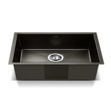 Cefito Stainless Steel Kitchen Sink 450X300MM Under/Topmount Sinks Laundry Bowl Black