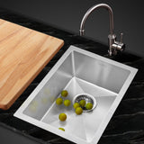 Cefito 34cm x 44cm Stainless Steel Kitchen Sink Under/Top/Flush Mount Black