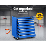 Giantz 7 Drawers Tool Chest and Trolley Blue