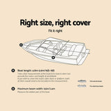 16 - 18.5 foot Waterproof Boat Cover - Grey