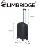 24" Cabin Luggage Suitcase Code Lock Hard Shell Travel Case Carry On Bag Trolley