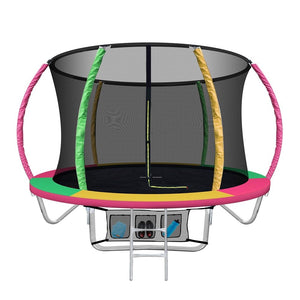 Everfit 8FT Trampoline for Kids w/ Ladder Enclosure Safety Net Rebounder Colors