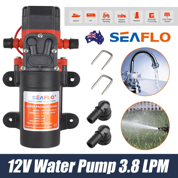 Water Pump 12V RV Camper Pressurized Pump Caravan Boat SEAFLO SFDP1-010-040-21