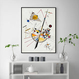 60cmx90cm Delicate Tension By Wassily Kandinsky Black Frame Canvas Wall Art