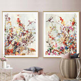 40cmx60cm Coming Spring 2 Sets Gold Frame Canvas Wall Art